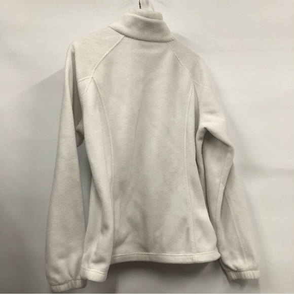 Columbia Full Zip Fleece white Jacket Women's Size L - Picture 2 of 9